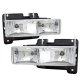 GMC Sierra 2500 1988-1998 Clear Euro Headlights