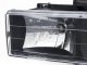 GMC Sierra 1988-1998 Black Euro Headlights