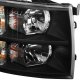 Chevy Silverado 2500HD 2007-2014 Black Crystal Headlights