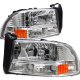 Dodge Dakota 1997-2004 Chrome Headlights One Piece