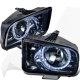 Ford Mustang 2005-2009 Smoked LED Halo Euro Headlights