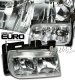 GMC Yukon Denali 1999-2000 Clear Euro Headlights