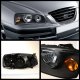 Hyundai Elantra 2004-2006 Black Euro Headlights