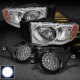 Dodge Ram 2002-2005 Clear Euro Headlights and LED Fog Lights