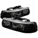 Chevy Silverado 1999-2002 Black Crystal Headlights