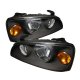 Hyundai Elantra 2004-2006 Black Euro Headlights