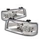 Ford Bronco 1992-1996 Clear Euro Headlights with LED