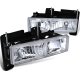 Chevy Blazer Full Size 1992-1994 Clear Crystal Euro Headlights