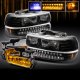 Chevy Tahoe 2000-2006 Black Headlights and Bumper Lights with Fog Lights