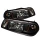 Ford Mustang 1987-1993 Black Euro Headlights