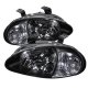 Honda Del Sol 1993-1997 Black Euro Headlights