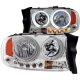 Dodge Durango 1998-2003 CCFL Halo Headlights Chrome LED