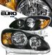 Toyota Corolla 2003-2007 TYC Black Euro Headlights