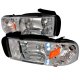 Dodge Ram 3500 1994-2002 Chrome Crystal Headlights with LED