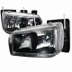 GMC Yukon Denali 1999-2000 Black Euro Headlights