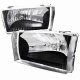 Ford F350 Super Duty 1999-2004 Black Euro Headlights