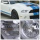 Ford Mustang 2010-2014 Chrome Clear Headlights