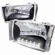 Ford F350 Super Duty 1999-2004 Black Euro Headlights LED