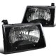 Ford Econoline Van 1992-2006 Black Custom Headlights