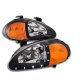 Honda Del Sol 1993-1997 Black Euro Headlights with LED DRL