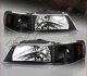 Nissan Sentra 1995-1999 Black Euro Headlights and Corner Lights