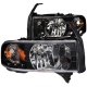 Dodge Ram 3500 1994-2002 Crystal Headlights Black LED