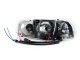 GMC Sierra Denali 2002-2007 Black Crystal Headlights with Halo and LED