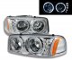 GMC Sierra 1500HD 2001-2007 Halo Headlights Chrome LED