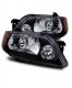 Mazda Protege Sedan 2001-2003 Black Euro Headlights