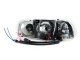 GMC Sierra 3500 2001-2007 Black Crystal Headlights with Halo and LED
