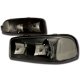 GMC Sierra 1500HD 2001-2007 Black Smoked Euro Headlights