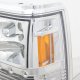 Ford Explorer 1991-1994 Chrome Euro Headlights with LED Daytime Running Lights