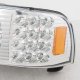 Dodge Ram 3500 1994-2001 Clear Euro Headlights with LED Corner Lights