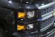 Chevy Silverado 1500 2014-2015 Black Headlights LED DRL