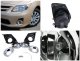 Toyota Corolla 2011-2013 Clear Fog Lights Kit Chrome Trim