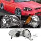 Honda Civic 1999-2000 Headlights with Black Housing