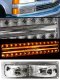 GMC Suburban 1994-1999 Clear LED Style Front Bumper Lights