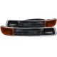 GMC Sierra 1999-2006 Black and Amber Bumper Lights