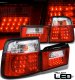BMW E34 5 Series 1989-1994 Red and Clear LED Tail Lights