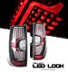 GMC Yukon 2007-2010 Black and Clear LED Look Tail Lights