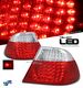 BMW E46 Coupe 3 Series 1999-2001 Red and Clear LED Tail Lights