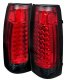 Chevy 3500 Pickup 1988-1998 Red and Smoked LED Tail Lights