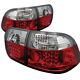 Honda Civic Sedan 1996-1998 Red and Clear LED Tail Lights