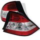 Honda Civic Coupe 2004-2005 Red and Clear LED Tail Lights