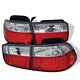 Honda Civic Coupe 1996-2000 Red and Clear LED Tail Lights