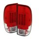 Ford F550 Super Duty 1999-2007 Red and Clear LED Tail Lights