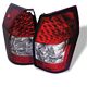 Dodge Magnum 2005-2008 Red and Clear LED Tail Lights