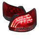 Toyota Yaris Sedan 2007-2009 Red and Smoked LED Tail Lights