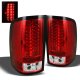 GMC Sierra 2500HD 2007-2013 Red and Clear LED Tail Lights