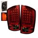 Dodge Ram 2007-2008 Red and Smoked LED Tail Lights